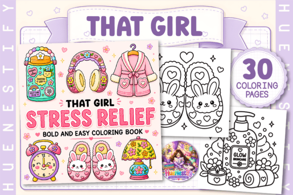 Download That Girl Stress Relief Coloring Book - Stress Collection