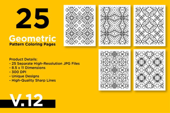 Download Geometric Pattern - KDP Coloring Pages - Pattern Collection