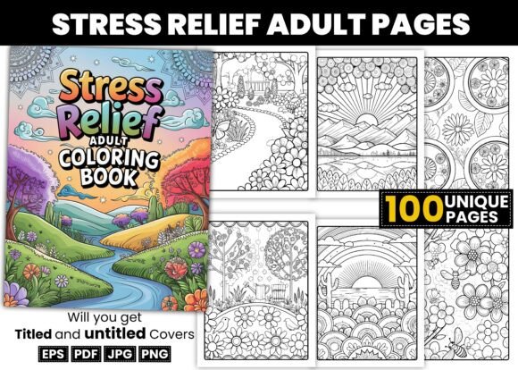 Download Stress Relief Adult Coloring Books - Stress Collection
