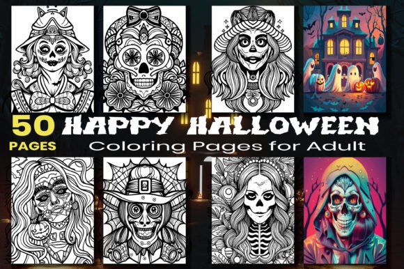 Download Happy Halloween Coloring Pages ForAdults - Happy halloween Collection