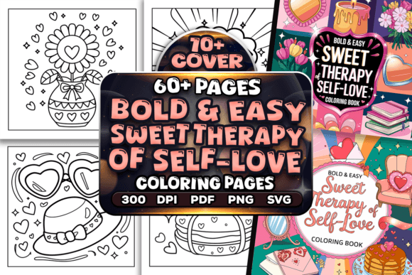 Download Sweet Therapy of Self Love Coloring Page - Premium Bundle