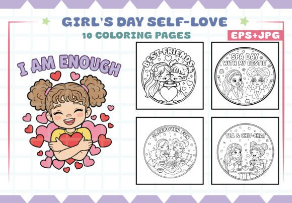 Download Girl’s Day Self-Love Coloring Pages - Premium Resources