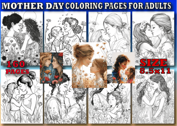 Download Mother Day Coloring Book for Adults V-4 - Premium Resources