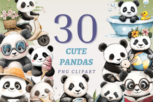Download Cute Panda PNG Bundle - Panda png Collection