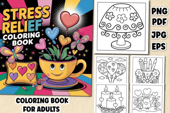 Download Bold &amp; Easy Stress Relief Coloring Book - Stress Collection
