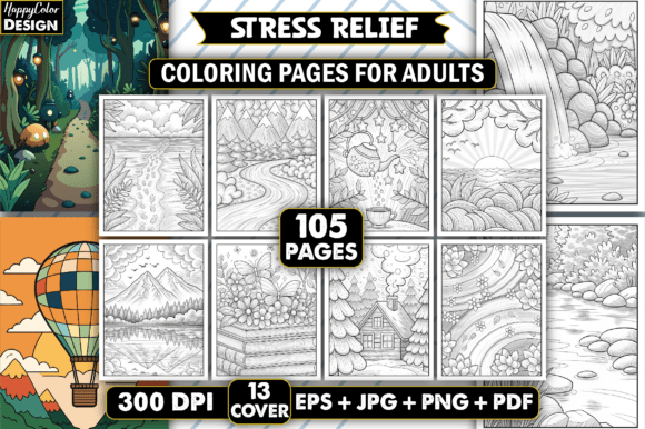 Download Stress Relief Adult Coloring Pages - Stress Collection