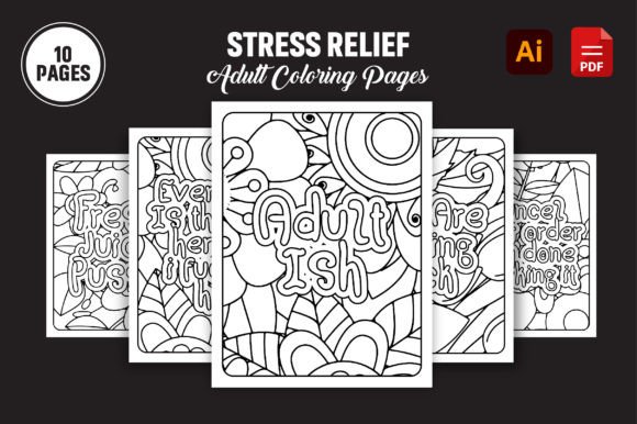 Download Stress Relief Adult Coloring Pages V75 - Stress Collection