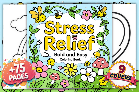 Download Bold &amp; Easy Stress Relief Coloring Pages - Stress Collection