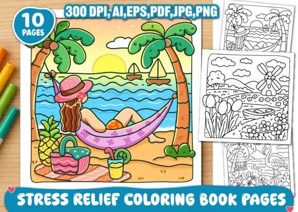 Download Stress Relief Adult Coloring Book Pages - Stress Collection