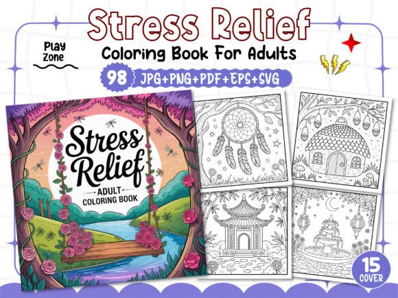 Download Stress Relief Adult Coloring Book Pages - Stress Collection