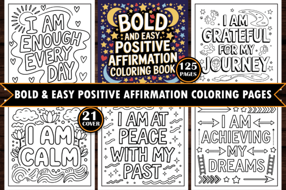 Download Bold Positive Affirmation Coloring Pages - Premium Resources