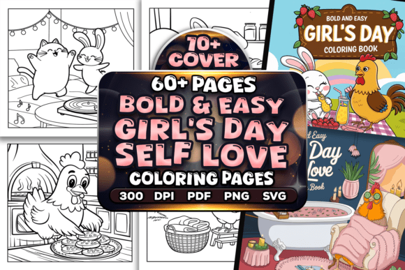 Download Bold Easy Girl’s Day Self Love Coloring - Premium Resources
