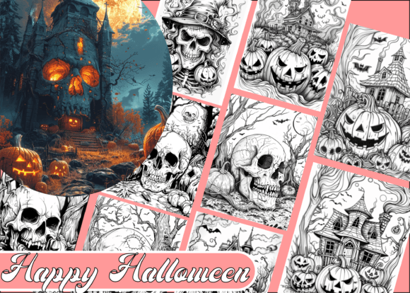 Download Happy Halloween Coloring Book for Adults - Happy halloween Collection