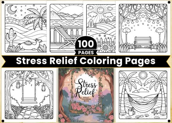 Download Stress Relief Adult Coloring Book Pages - Stress Collection