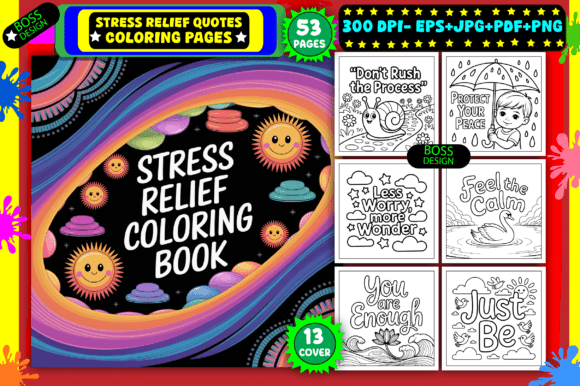 Download Stress Relief Quotes Coloring Pages - Stress Collection